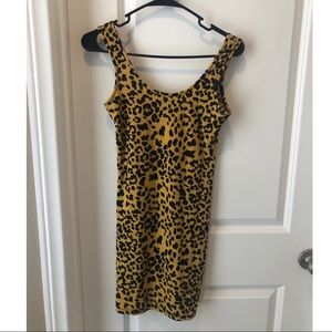 Yellow Leopard Print Dress